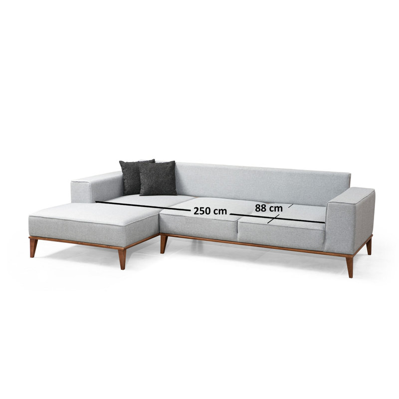 Canapé-lit et chaise longue à droite de 113,39 po Orady, Accoudoir à gauche (vu de face)