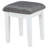 White And Dark Grey Vanity Set With Lighting And Stool