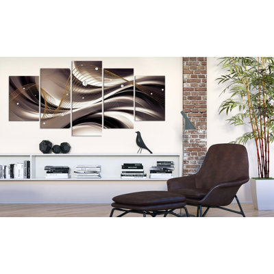 Toile d'araignée abstraite sur toile, 5 pièces