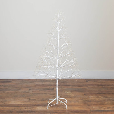 White Pre-Lit Twig Christmas Tree