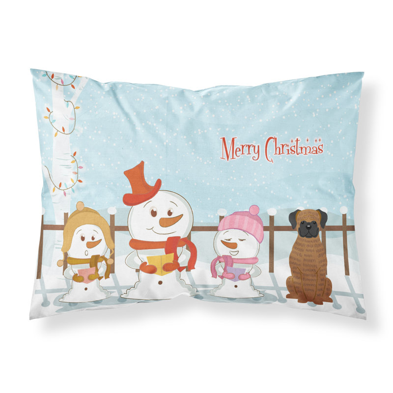 Taie d'oreiller Merry Christmas Merry Christmas, Boxer bringé et choristes