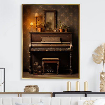 «Vintage Piano Rustic Melody» sur impression sur toile