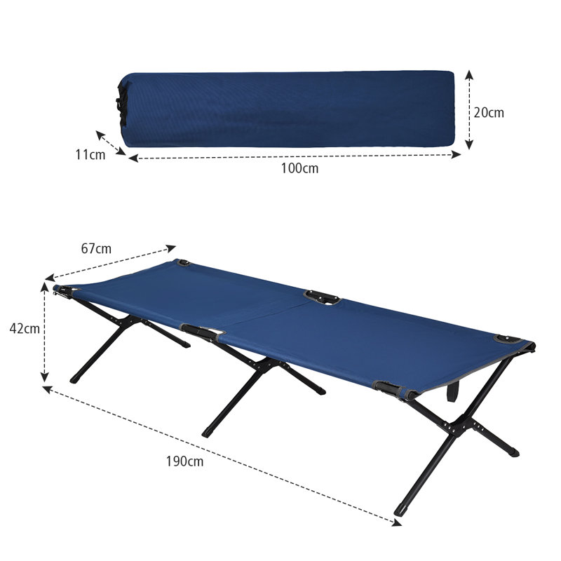 Aahron 67 cm Long Single Chaise, Blue