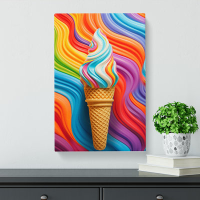 Ice Cream Op - Wrapped Canvas