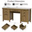 Bureau de direction 61,8 po Modern Farmhouse-143415280