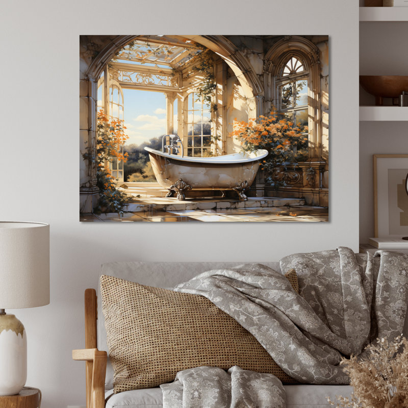 Salle de bain Golden Luxe I - Bath & Laundry, impressions murales en métal, H 12 po x l 20 po