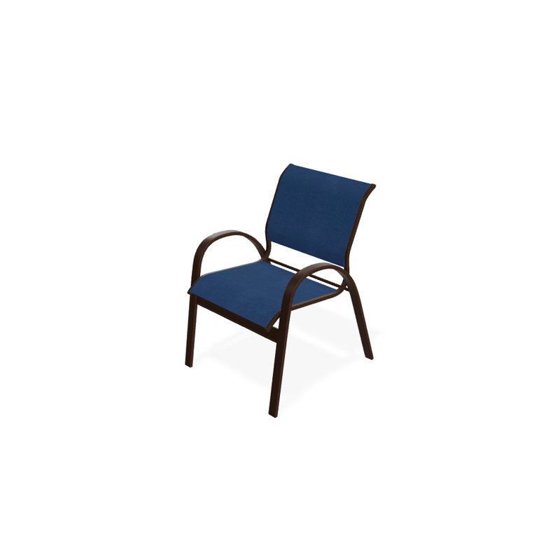 Chaise de patio empilable Hiraku, Cobalt 35D Sunbrella®, Kona texturé