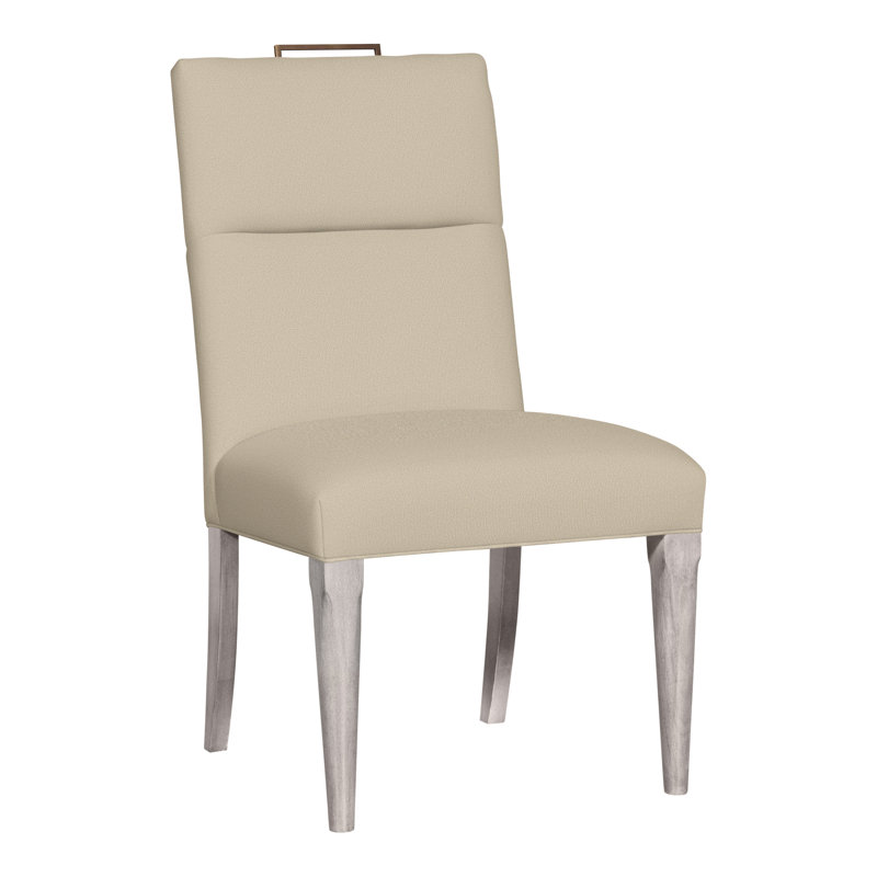 Brattle Road By Thom Filicia 20'' H Upholstered Side Chair, Dove Gray, Tuck Linen