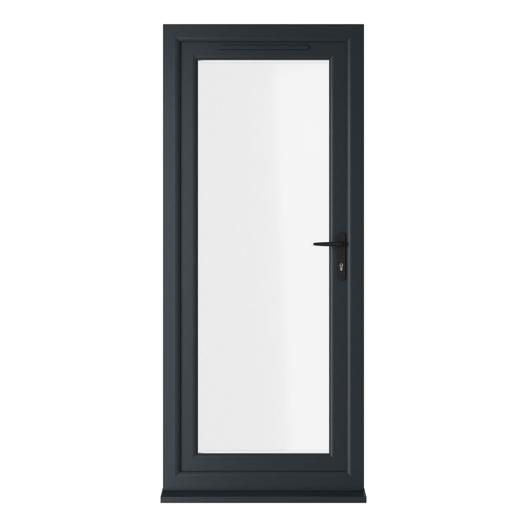 Crystal Direct Clear Glass Finish Polyvinyl Chloride (PVC) Prehung Door
