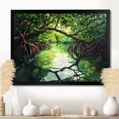 Mangrove Mysteries Swamp In Florida - River Decor Print Wall Art