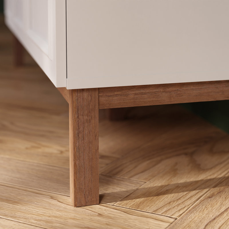 Silvino 55.2cm W Plywood / Laminate Board Bedside Table