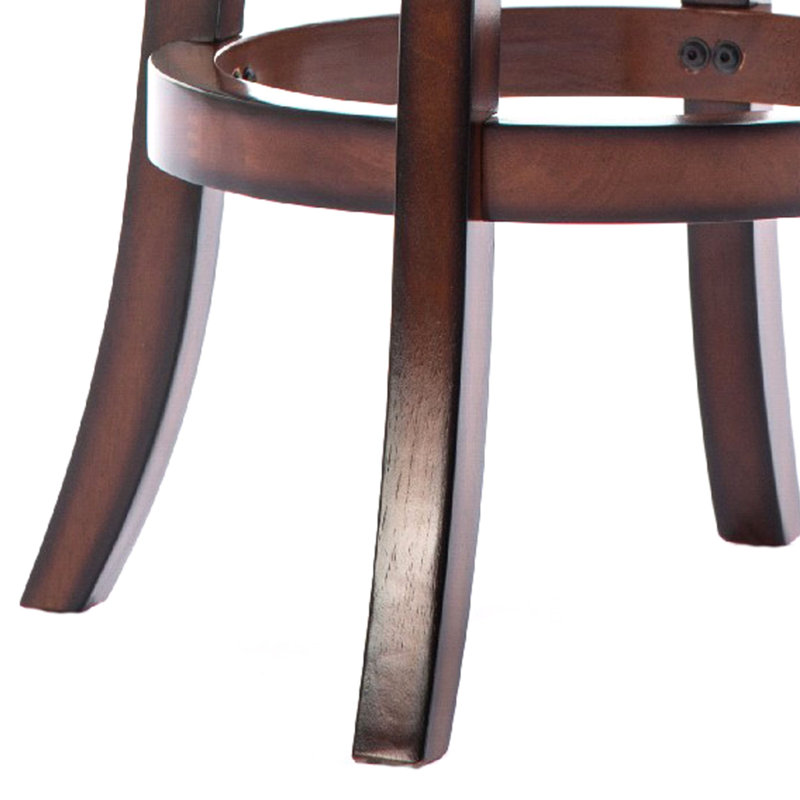 Tabouret de bar pivotant en bois massif, Tabouret de bar (siège d'une hauteur de 29 po), Brun