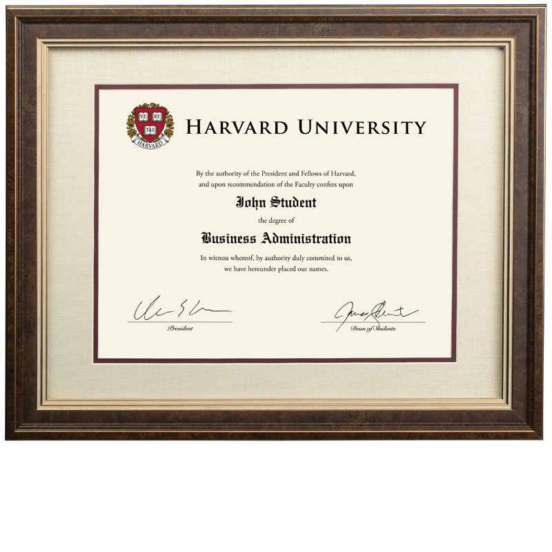 Blakes Wood Beveled Picture Frame with Mat, Brown/Gold