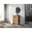 Meuble-lavabo de salle de bain 36 po avec céramique en céramique noire et compartiments de rangement - Porte à fermeture en douceur, fabrication en contreplaqué 36 po-120994606-120994605