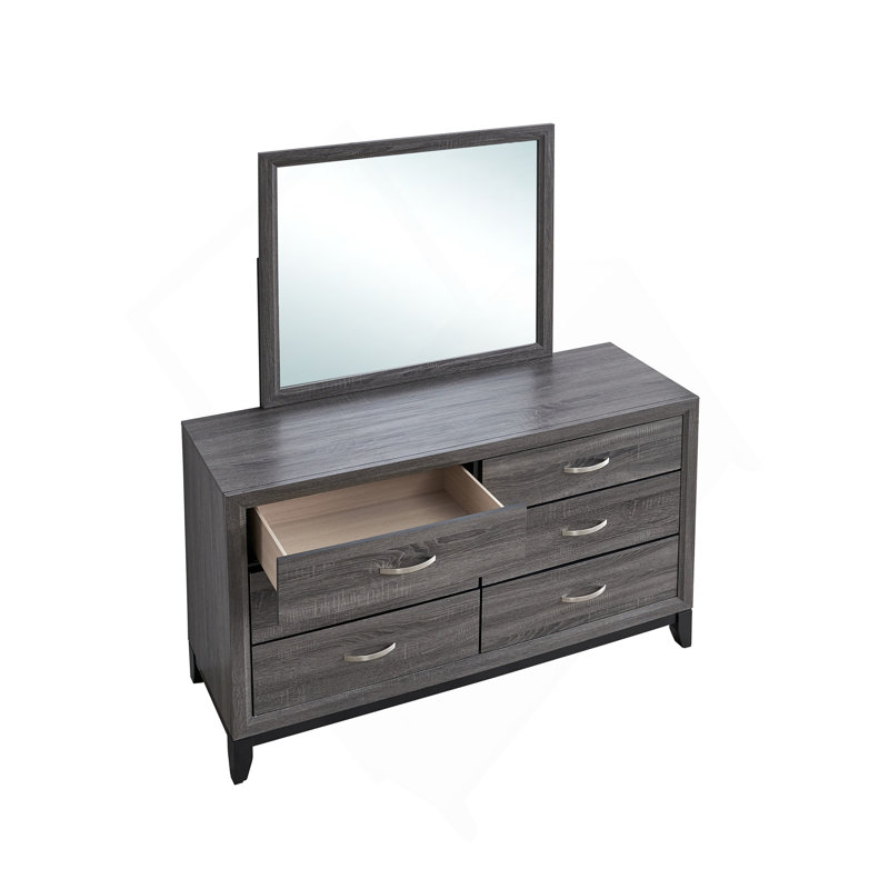 Commode Glasgow G04305-D (miroir non inclus), gris, Gris