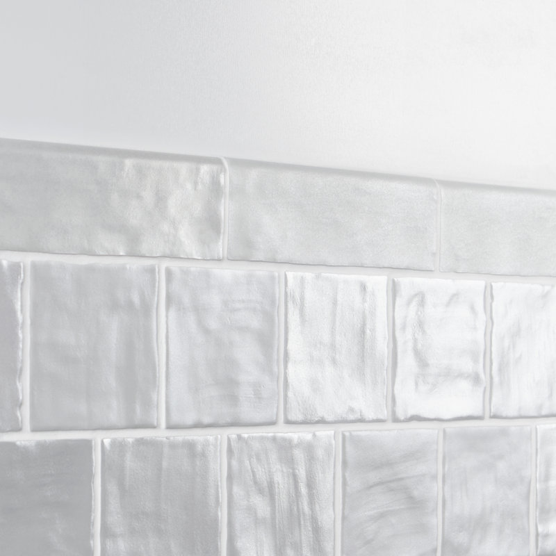  Carreau de céramique Bullnose 2 po x 8 po Southampton, Bleu