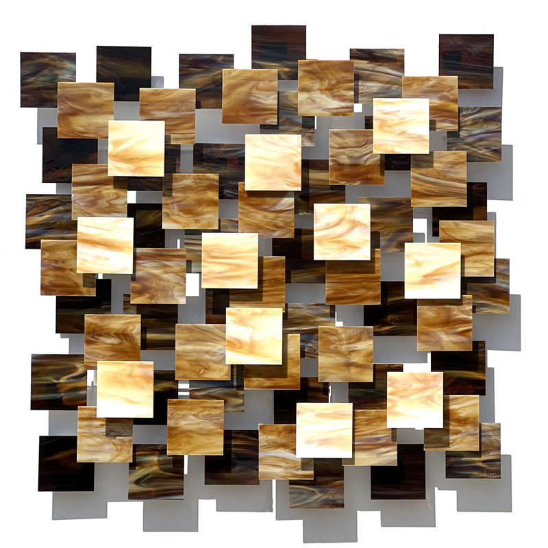 Mood Glass And Metal Wall Sculpture