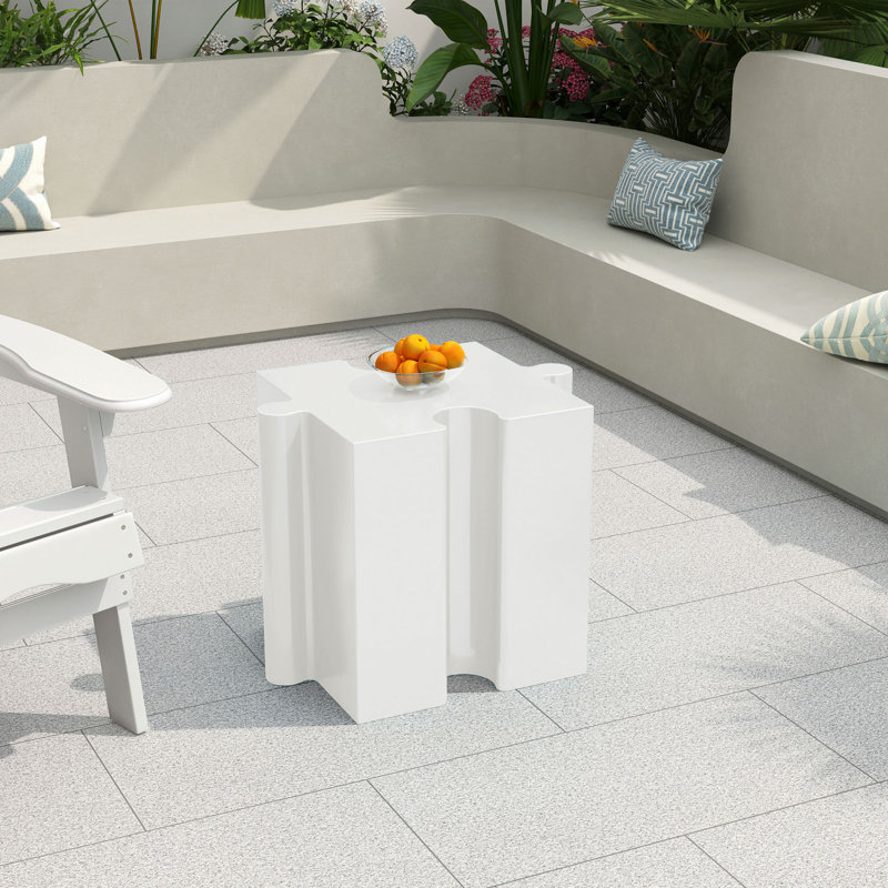 Ensemble de 3 tables de casse-tête artistiques, tables d'appoint modulaires MGO avec emboîtement (2 convexes et 1 concave), capacité de 200 lb pour l'intérieur et l'extérieur