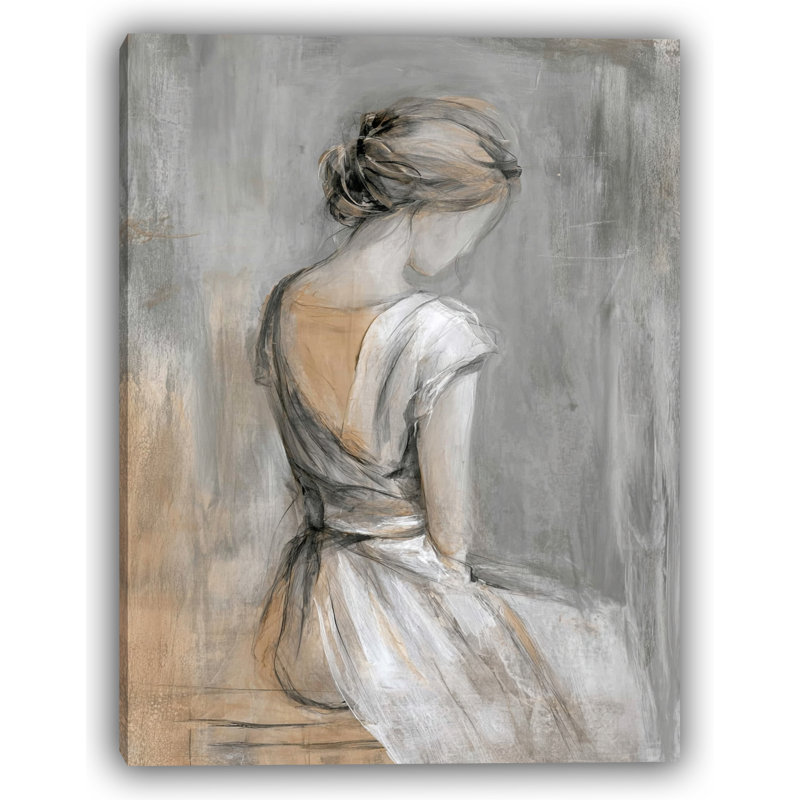 «Graceful Silence - Romantic Woman», art mural sur toile tendue