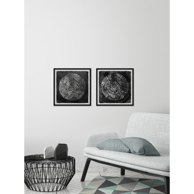 Turnalar " Spiral Smudge Diptych " 2 - Pieces