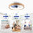 19.7” Natural Wood Caged Flush Mount Ceiling Fans 