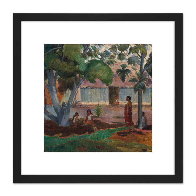 Gauguin The Large Tree Tahiti by Paul Gauguin - Single Picture Frame Painting