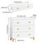 Commode pour enfants avec 3 tiroirs, poignées en bois et pieds en pin, commode en MDF pour chambre d'enfant, armoire de rangement pour chambre de bébé, blanc