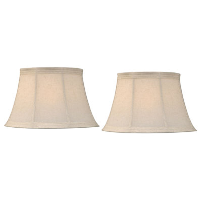 Abat-jour cloche en lin 11,75 po x l 19 po (araignée) en écru