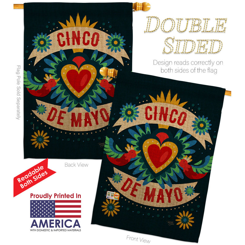Drapeau de maison Cambaya Cinco De Mayo