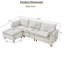 Canapé modulaire en chenille modulaire en L 108,5 po avec repose-pieds mobile | Canapé en forme de nuage avec ressorts ensachés et structure en bois massif-1166429117