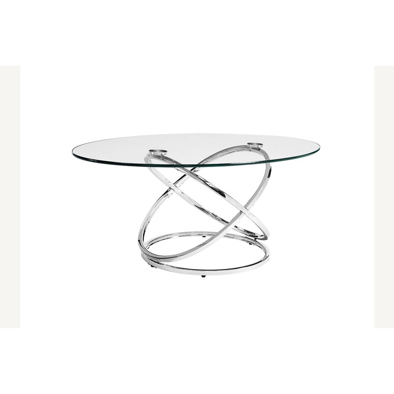 Élégante table basse contemporaine en métal avec construction et 2 tables de bout élégantes