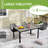 Outsunny Outdoor Dining Table For 6, Aluminum Frame With Faux Wood Top, Perfect For Backyard And Balcony Gatherings-169642165