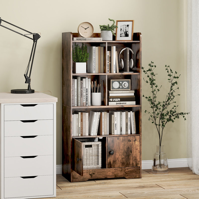 120cm H x 60cm W Book Cabinet Bookcase, Brown