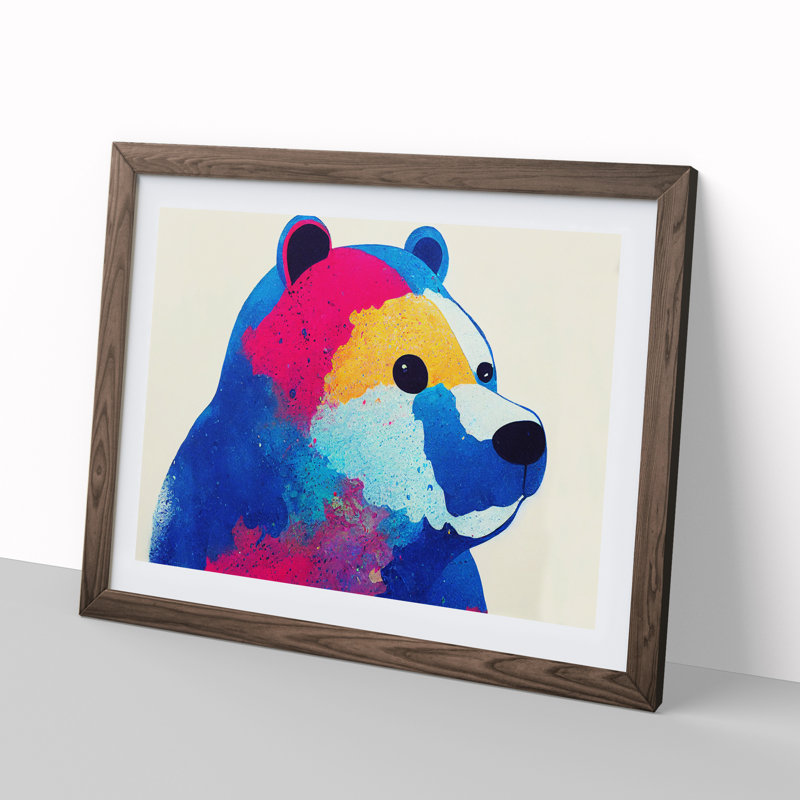 Bear Splash Vol.7 Abstract - Framed Print, Brown