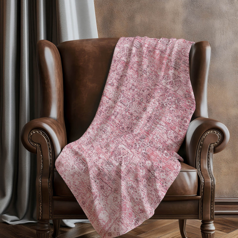Jeté à panneau Addison Sherpa ASB611, Rose
