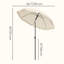 180cm Tilt Beach Parasol-1865945468