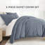Ensemble de housse de couette brossé deux fois et ultradoux-120191504-120191512