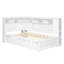 Lit de jour simple en bois avec lit gigogne et tablettes de rangement USB-589853008