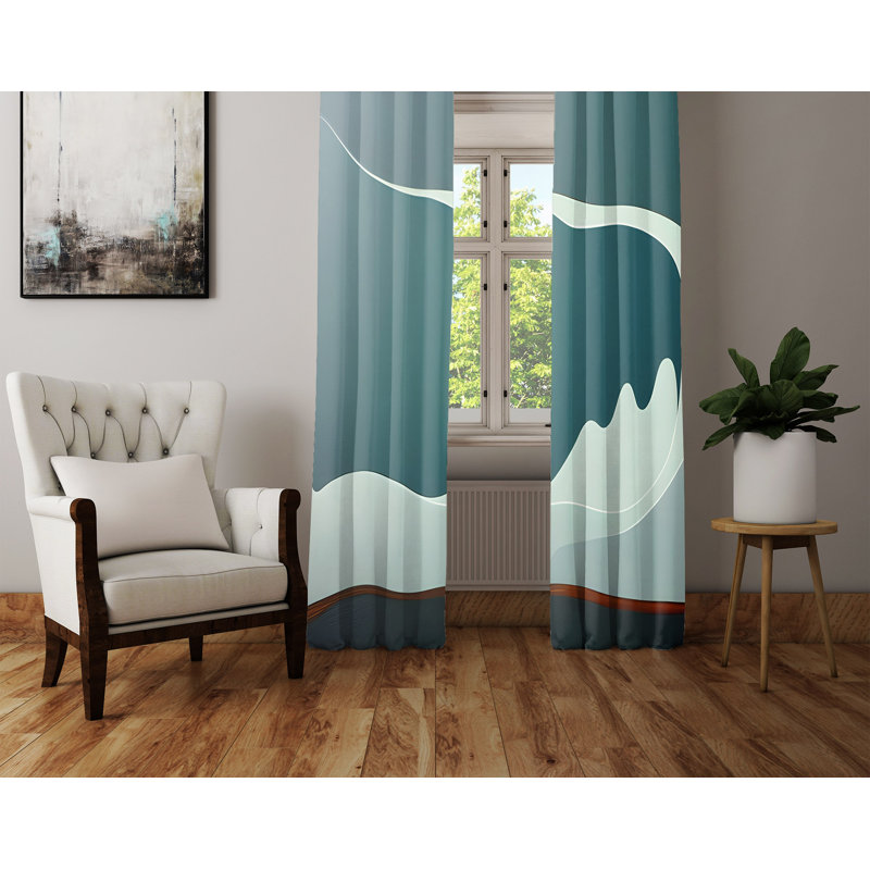Paire de rideaux semi-transparents en polyester Dezirey, L 40 po x L 61 po