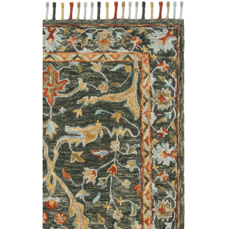 Vahakn Hand Tufted Wool Oriental Rug, Square 5'