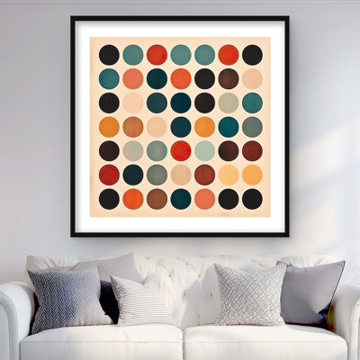Circle Army - Bedroom Abstract Framed Matted Print for Decor