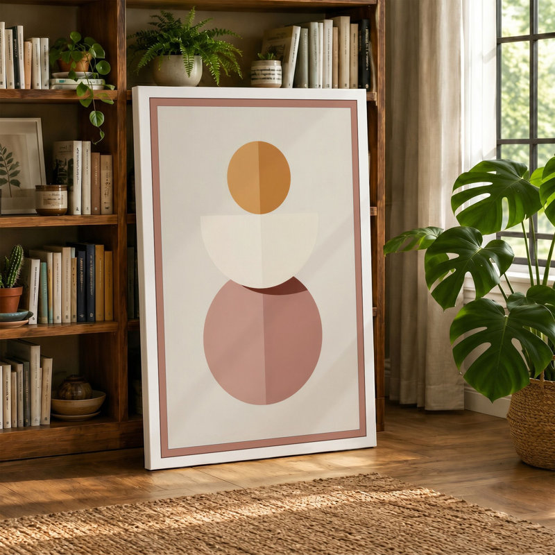 Balanced Forms Minimalist - Wrapped Canvas, 24x16 - 61.0 x 40.6 cm, Taupe Border