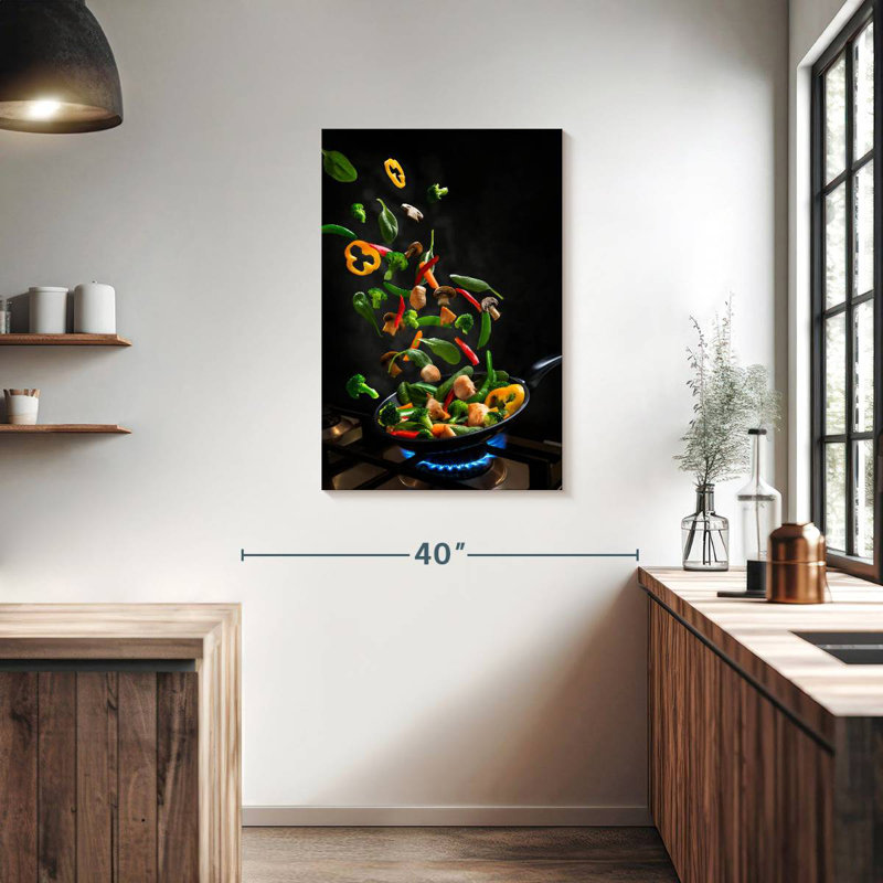 Yarlin Flying Stir-Fried Vegetables, 36" H x 24" W