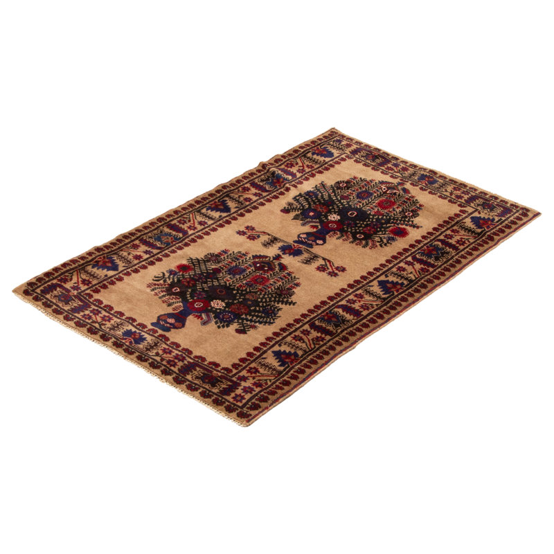 Tapis brun clair Rizbaft 2 pi 11 po x 4 pi 10 po