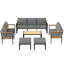 Ensemble de mobilier de patio 7 pièces, ensemble de conversation extérieur toutes saisons avec table basse et 2 repose-pieds-1152848787