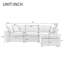 Canapé modulaire convertible Upholstery, canapé en L avec méridienne réversible