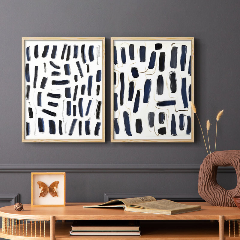 Série ABSTRACT DLxxxV - reproduction encadrée de qualité supérieure - prête à être accrochée - aucun clou requis - aucun clou requis