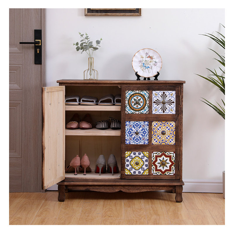 Meuble de rangement bohème Boho, Brun