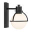 Applique murale 1 lumière Pierce en noir-1792593000