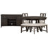 52" Round Dining Table With 2 Side Chairs Curved Bench And Buffet